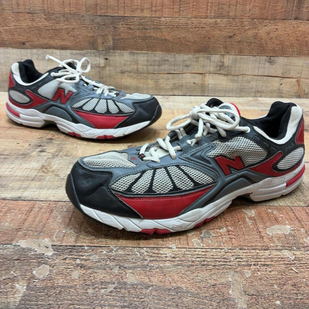New Balance 765 Shoes Mens Size 14 EE 49 Gray Red Mesh Running Sneaker M765WR